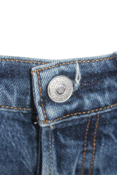 Levis Womens Cotton Denim Five Pocket Button Fly Tapered Jeans Blue Size 27