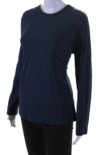 Lululemon Womens Dark Blue Crew Neck Long Sleeve Basic Top Size S