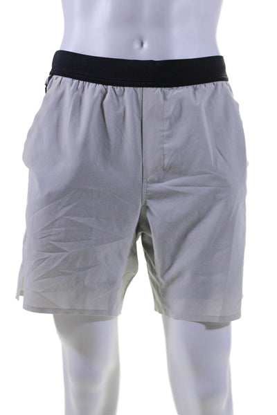 Ten Thousand Mens Light Gray Drawstring 7" Inseam The Interval Shorts Size L