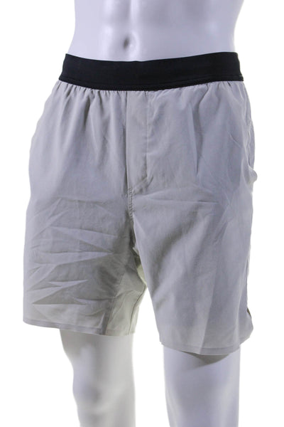 Ten Thousand Mens Light Gray Drawstring 7" Inseam The Interval Shorts Size L