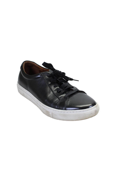 New Republic Mens Leather Round Toe Lace-Up Tied Low Top Sneakers Black Size 10