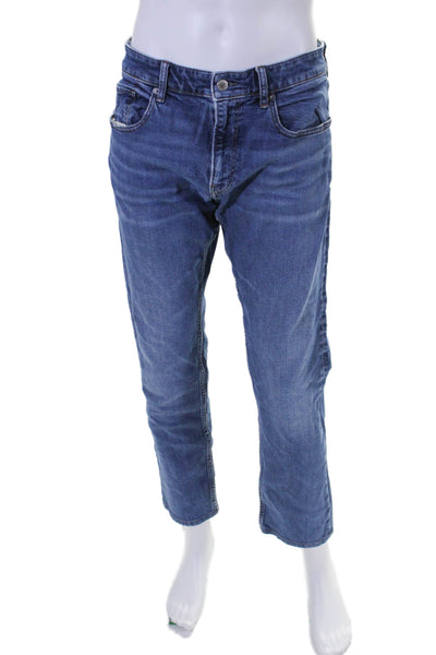 Bonobos Mens Cotton Medium Washed Buttoned Straight Leg Jeans Blue Size EUR 35