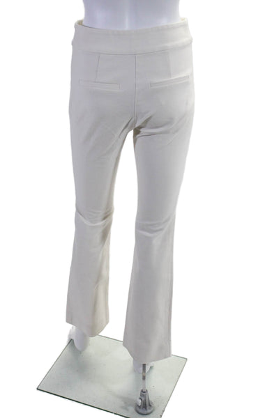 10 Crosby Derek Lam Womens Cotton Hook & Eye Bootcut Casual Pants White Size 2