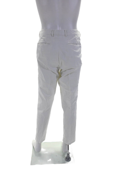 Suit Supply Men's Button Closure Flat Front Straight Leg Pants White Size 36"