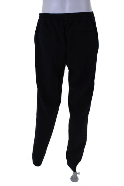 Sandro Men's Elastic Waist Flat Front Straight Leg Dress Pants Navy Blue Size 46