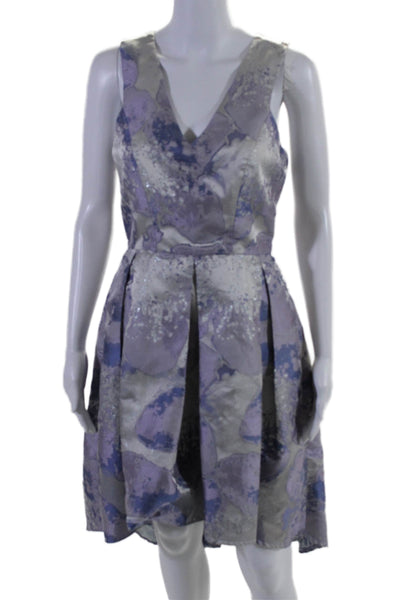 Slate & Willow Womens Purple Gabi Dress Silver Size 6 12671834