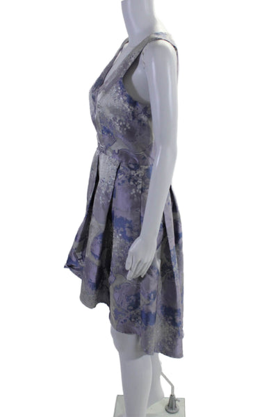 Slate & Willow Womens Purple Gabi Dress Silver Size 6 12671834