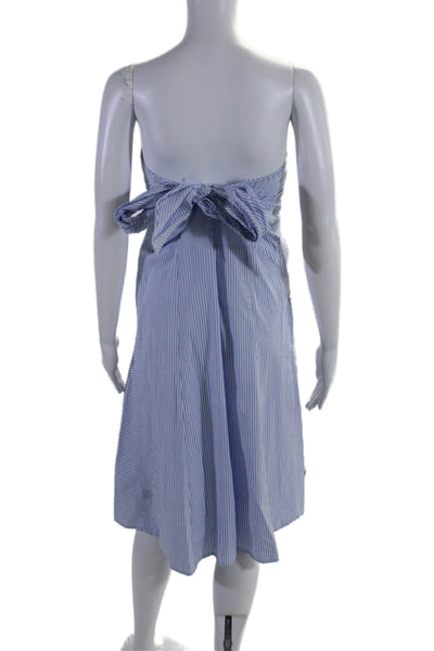 Tome Womens Striped Halter Dress Blue Size 8 11170625