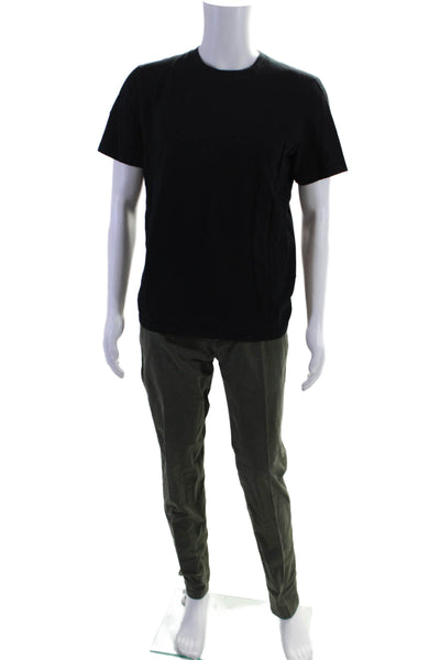 Scotch And Soda Mens Black Cotton Crew Neck Short Sleeve T-Shirt Pants Size L 33