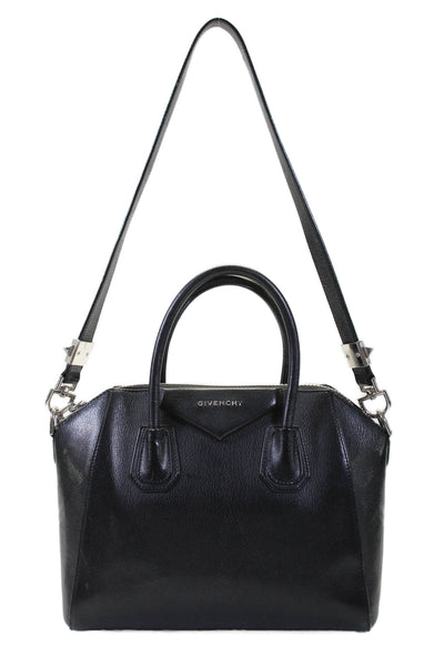 Givenchy Womens Medium Box Leather Antigona Top Handle Handbag Black