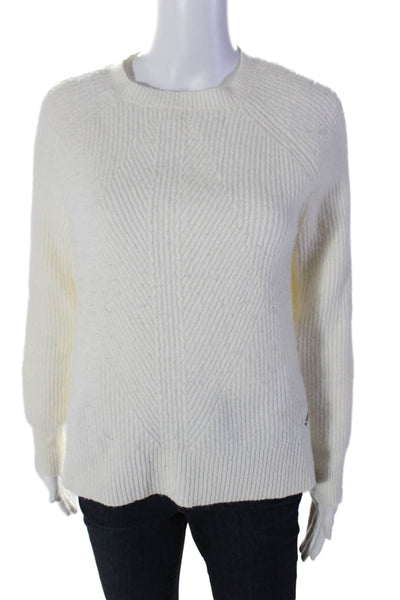 Sweaty Betty Womens Long Sleeve Ribbed Pullover Sweater White Size XS