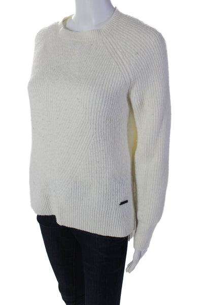 Sweaty Betty Womens Long Sleeve Ribbed Pullover Sweater White Size XS