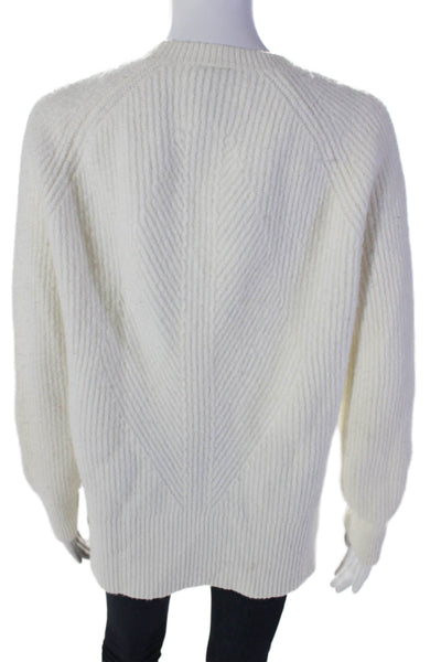 Sweaty Betty Womens Long Sleeve Ribbed Pullover Sweater White Size XS