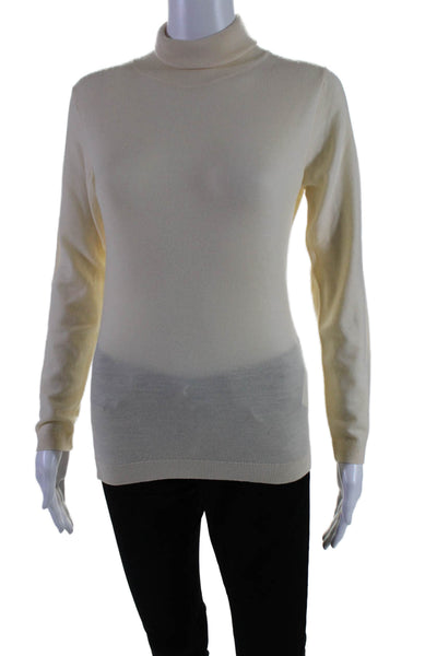 Philippe Adec Women's Turtleneck Long Sleeves Pullover Sweater Beige Size M