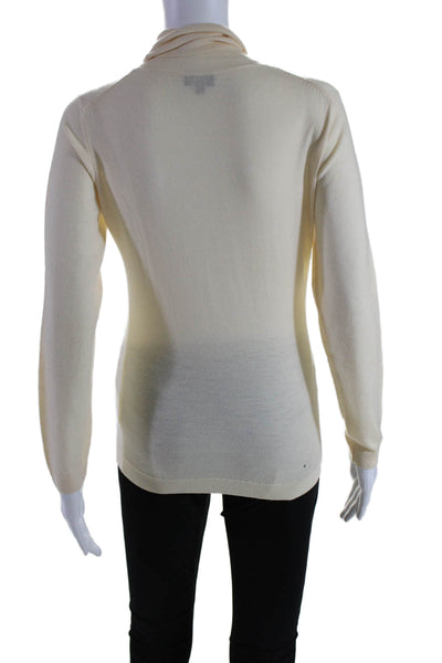 Philippe Adec Women's Turtleneck Long Sleeves Pullover Sweater Beige Size M