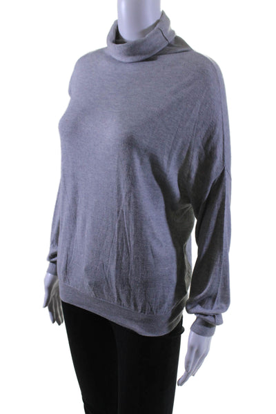 Kokun Womens Long Sleeve Turtleneck Lightweight Sweater Gray Size Extra Small