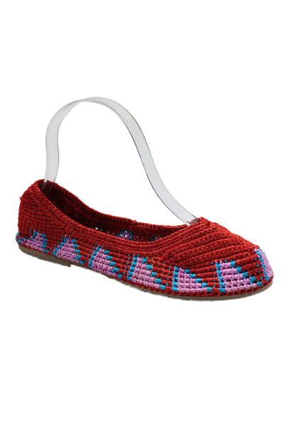 Painted Bird Womens Woven Slide On Casual Ballet Flats Multi Colored Size 6