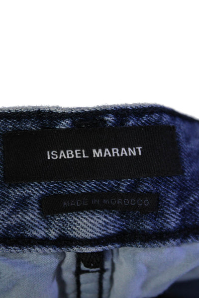 Isabel Marant Womens High Rise Straight Leg Jeans Blue Cotton Size EUR 36