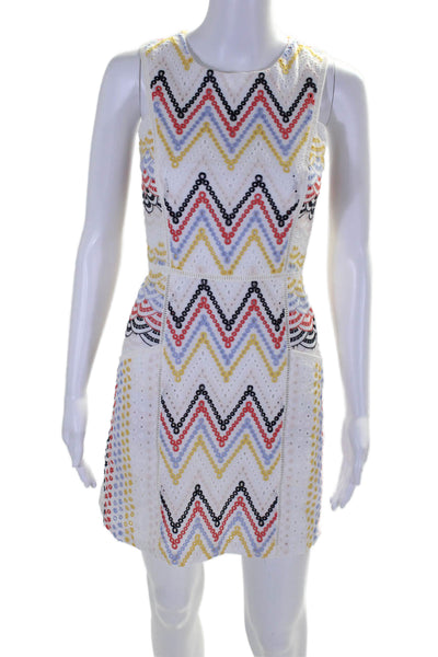 Hutch Womens Cotton Geometric Patterned Sleeveless Dress Multicolored Size 4