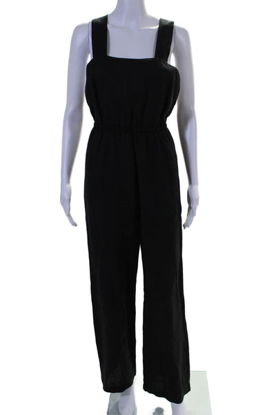 Reformation Womens Halter Neck Sleeveless Wide Leg Jumpsuit Black Size 0