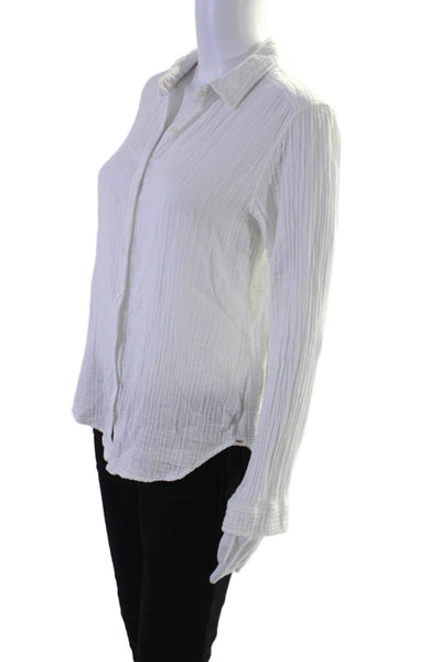 Xirena Women's Collared Long Sleeve Button Down Shirt White Size XS