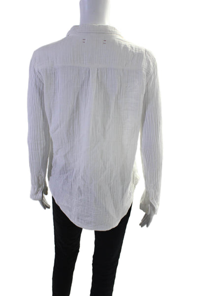 Xirena Women's Collared Long Sleeve Button Down Shirt White Size XS