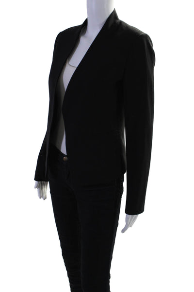 Theory Women's Long Sleeves Open Front Line Basic Blazer Black Size 4