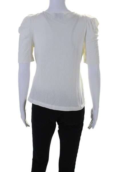 3.1 Phillip Lim Womens Puffy Short Sleeves Tee Shirt White Size Extra Small