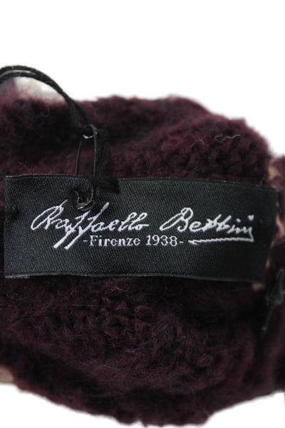 Raffaello Bettini Womens Multicolor Ribbed Knit Fingerless Gloves Size OS