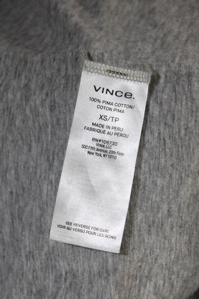 Vince Womens Cotton Sleeveless Scoop Neck Back Slit Casual Dress Gray Size XS