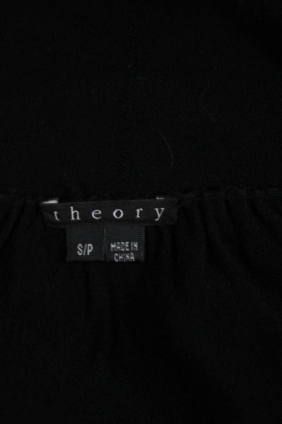 Theory Womens Long Sleeves Maritza B New Steady Sweater Black Wool Size Small