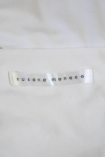 Susana Monaco Womens Pull On High Rise Bubble Skirt White Size Extra Small