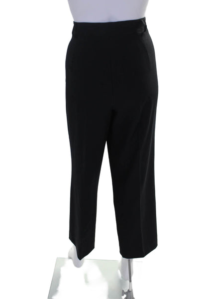 Nina Raynor Womens Lined Pleated Zip Button Tapered Leg Dress pants Black Size E