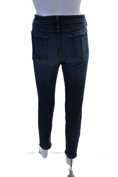 Rag & Bone Womens Cotton Zip Button Skinny Leg Denim Jeans Blue Size EUR 31