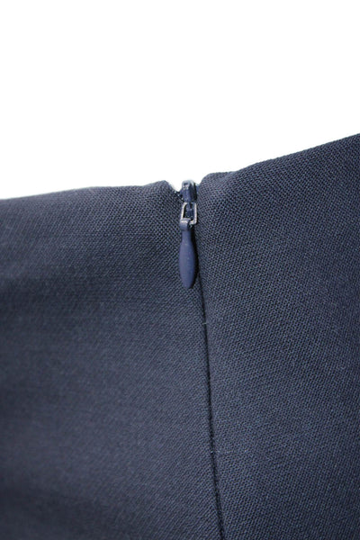 The Row Womens Wool Elastic Waistband Lined Tapered Pants Navy Size 12