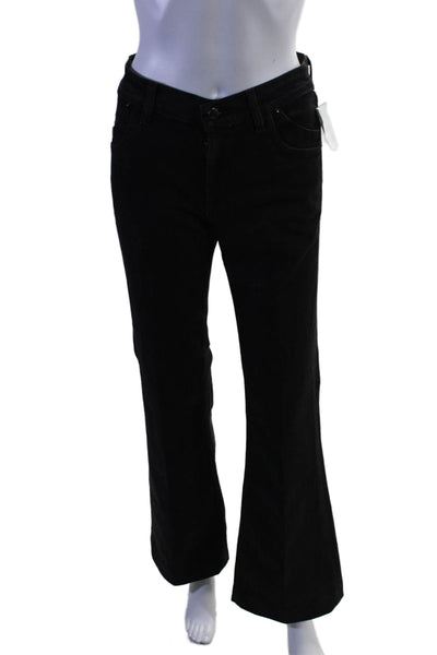 Citizens of Humanity Womens Cotton High Rise Wide Leg Dark Jeans Black Size EUR