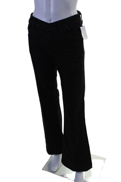 Citizens of Humanity Womens Cotton High Rise Wide Leg Dark Jeans Black Size EUR