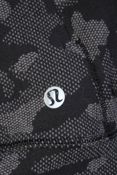 Lululemon Women's Round Neck Long Sleeves High Low Hem Blouse Camouflage Size 8