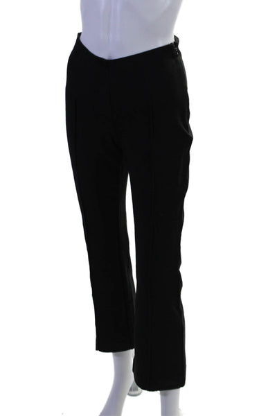 Everlane Womens Cotton Flat Front Mid-Rise Side Zip Flared Pants Black Size S