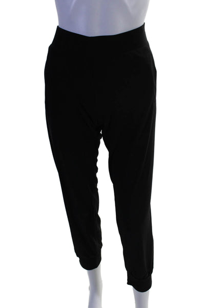 Norma Kamali Womens Pull On High Rise Casual Jogger Pants Black Size Medium