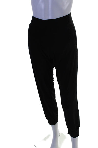 Norma Kamali Womens Pull On High Rise Casual Jogger Pants Black Size Medium