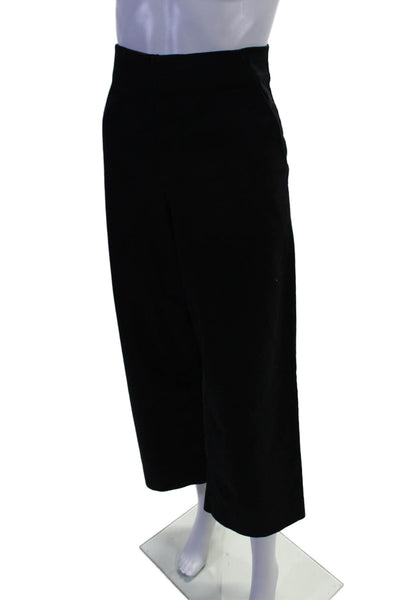 Scanlan Theodore Womens Cotton High Rise Wide Leg Trousers Black Size 4