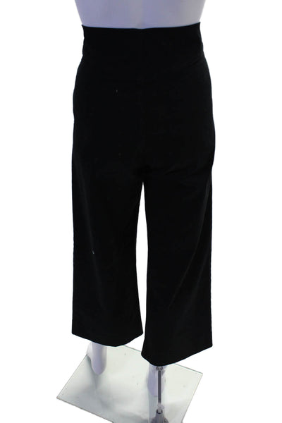 Scanlan Theodore Womens Cotton High Rise Wide Leg Trousers Black Size 4