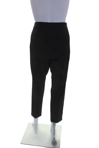 Theory Womens Straight Leg Hook and Eye Zipped Closure Dess Pants Black Size 8