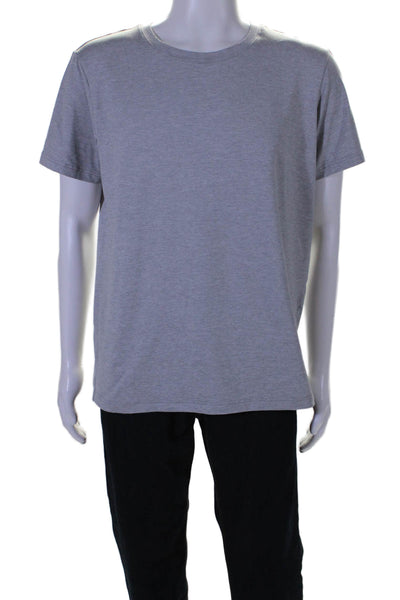 Alo Mens Light Gray Crew Neck Short Sleeve T-Shirt Size L