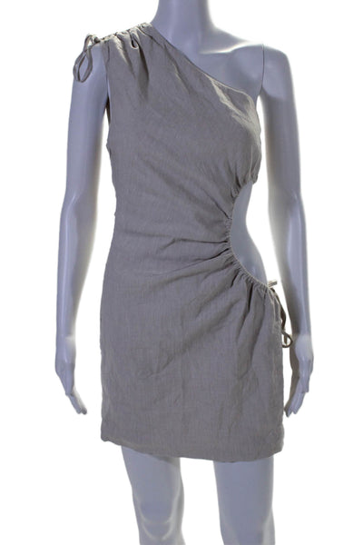 Camila Coelho Women's  Asymmetrical Cut-Outs Mini Dress Beige Size XS