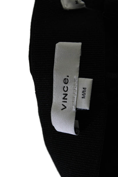 Vince Womens High Rise Elastic Waist Slim Straight Jeggings Black Size M