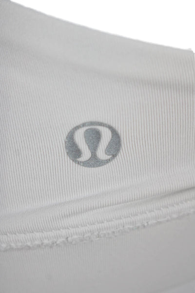 Lululemon Women's Scoop Neck Strappy Back Light Support Sports Bra White Size 6