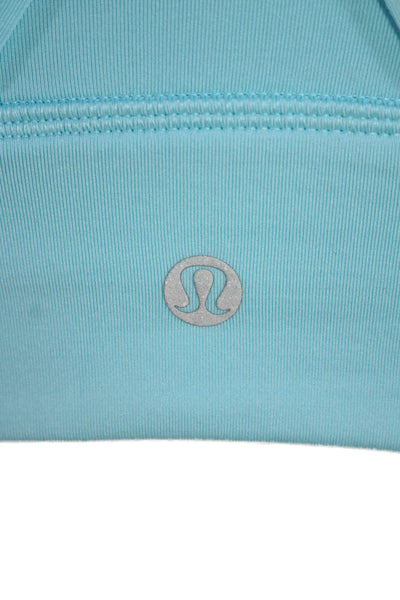 Lululemon Women's Scoop Neck Strappy Back Light Support Sport Bra Blue Size 6