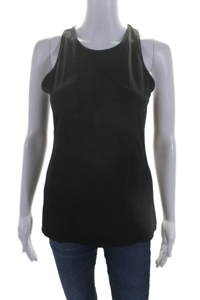 Carbon 38 Women's Scoop Neck Racerback Workout Tank Top Black Size M